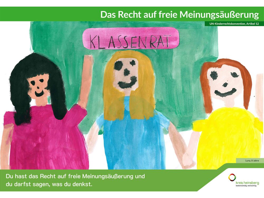 Du hast das Recht auf freie Meinungsäußerung und darfst sagen, was du denkst.